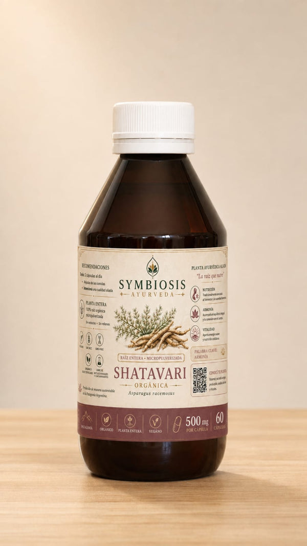 Symbiosis Shatavari - frasco 500mg raíz pura micromolida
